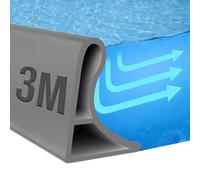 xiaozhifu Barriera Doccia Ferma Acqua,3M Soglia Doccia Alto 4CM, Silicone Bordo Vasca da Bagno Pieghevole Barriera Autoadesivo, Pieghevole Barriera Acqua Impermeabile per Doccia Bagno(Grigio 3 * 4)