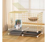 XIAOZHUANGXIONG Gabbia Coniglio Due Piani da Interno, Gabbia for Conigli, con Vassoio Inferiore e Protezione Contro L'urina, Grande Gabbia for Porcellini D'India con Rete Metallo (Size : 1b)