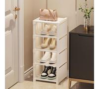XIAOZHUANGXIONG Scarpiera Bianca Aperta, Archiviazione Multistrato, Impilabile e Salvaspazio, Scaffale Portaoggetti, Adatto Sia for Scarpe da Uomo Che da Donna (Size : 5 Layer)