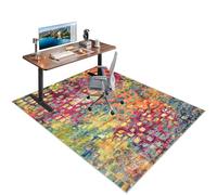 Xiaputcr Tappeto Sedia Ufficio, Tappeto Salvapavimento Antiscivolo, Tappeto per Sedia con Ruote, Tappetino Pavimenti per Parquet e Piastrelle, Ufficio Protettore del Pavimento 100 x 120 cm