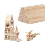 XIAQICA 100pz Bastoncini di Legno 105 x 21 x 7 mm Stecche per Modellismo, Decorazione Domestica e Artigianato Fai-da-te
