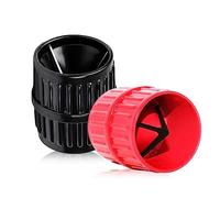 XIAQICA 2 Pezzi Sbavatrice per Tubi Sbavatore per Tubi Rame Sbavatrice Multistrato PVC Sbavatore Interno ed Esterno Sbavatura Rapida Alesatore Universale per Tubi 5-38MM (Nero,Rosso)