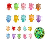 XIAQICA 20 Pezzi Multicolore Tartarugha Luminoso in Resina Mini Tartarughe Luminose Figurine Piccole Tartarughe Statuette per Decorazione in Vaso da Giardino, Paesaggio, Acquario