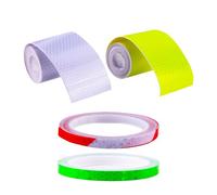 XIAQICA 4 Rotoli Nastro Catarifrangente Adesivo 5cm x 3m/1cm x 8m Nastro Riflettente Adesivo Impermeabile Strisce Catarifrangenti Adesive per Biciclette, Motociclette, Abbigliamento