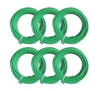 XIAQICA 6 Pezzi Legaccio per Piante 3,5mm x 5m Filo di Ferro Plastificato, Filo Verde Giardinaggio per Legare Rose Rampicanti e Sostegno delle Piante nel Giardino