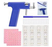 XIAQICA Kit per Piercing con 98pz Chiodi per Pistola + 12pz Orecchini a Bottone Pistola per Piercing in Acciaio Inossidabile Pistola Buchi Orecchie per Uomo e Donna
