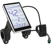 XIASABA Display LCD per Bici Elettrica Pannello LCD Impermeabile 24V 36V 48V 60V Schermo M5 per eBike Connettori 6 Pin Compatibile con Manubrio 31,8 mm e 22,2 mm, Kit Universale per eBike e Scooter