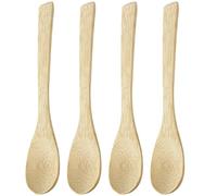 XIASHENG 4 Pezzi Cucchiaio Legno Cucina, 16 cm, Bambù, Fatto a Mano, Multiuso