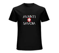 XIASHUN avanti Savoia Italy Battle Shout Crest Badge House Savoy Short Sleeve T-Shirt Black XL