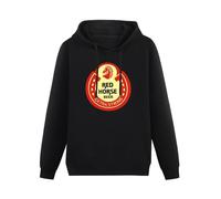 XIASHUN Red Horse Extra Strong Beer Hoody Unisex Ptinted Hoodies Long Sleeve Men's Hooded with Pocket Black M