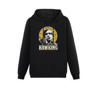 XIASHUN Stephen Hawking The Theoretical Physics Tribute Hoody Unisex Long Sleeve Hooded with Pocket Black L