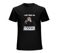 XIASHUN Sterling Archer Aweso Meness I Can't Hear You Look Like Duchess TV Show Short Sleeve T-Shirt Black XL