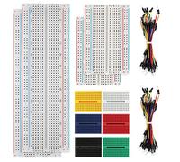 Xiatiaosann 140 Pezzi Kit Assortimento Breadboard, Con 4 Pezzi 830/400 Tagliere Punti Di Fissaggio E 6 Pezzi 170 Punti Di Fissaggio E 130 Pezzi Ponticelli