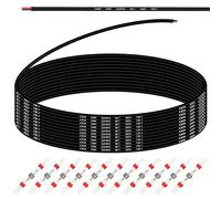 Xiatiaosann 22AWG 2 x 0,3 mm² Cavo elettrico 22 Gauge 300V PVC 2 Conduttori Filo elettrico in rame stagnato Cavo flessibile da 10 m per auto, Striscia LED con 10 tubi termorestringenti