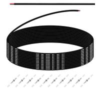 Xiatiaosann 24AWG 2 x 0,2 mm² Cavo elettrico 24 Gauge 300V PVC 2 Conduttori Filo elettrico in rame stagnato Cavo flessibile da 10 m per auto, Striscia LED con 10 tubi termorestringenti
