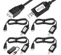 Xiatiaosann 4 pezzi Cavo caricabatterie USB a XH-3P 7,4 V, caricabatterie USB 3,7 V 2S con spina connettore XH3P per batteria Lipo RC barca auto droni quadricottero