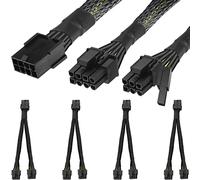 Xiatiaosann 4 Pezzi GPU VGA 8 Pin PCIE Splitter a Doppio 8 Pin (6+2) Cavo di Alimentazione Scheda Video Grafica PCI Express, Cavo di Prolunga Adattatore da 8 Pin Femmina a 2X 8 Pin Maschio, 23 cm