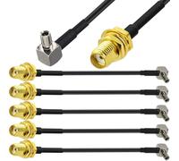 Xiatiaosann 5PCS Cavo antenna da SMA a TS9 4G Cavo di prolunga per antenna LTE SMA Femmina da paratia a spina TS9 Cavo ad angolo retto RG174 per router 4G Antenna 2G 3G 4G LTE per UMTS Mobile