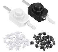 Xiatiaosann 60pcs Interruttore a Pulsante Micro Autobloccante 2 Pin Mini Interruttore On/Off per Torcia SMD Tipo di Lampada Della Luce Presa a Muro DC 30V 1A