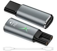 Xiatiaosann Adattatore caricatore per rasoio Type-C da 15 V per Philips HQ8505 7000 5000 3000 Series OneBlade QP6530 QP6520 QP6510 (2 pezzi, grigio)