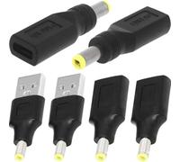 Xiatiaosann Adattatore di alimentazione USB A da 5,5 x 2,5 mm a CC, Convertitore da USB C a DC per connettore spina di alimentazione da 5 V per router audio Lampada da scrivania per PC Fari