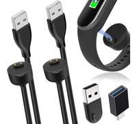 Xiatiaosann Caricabatterie per Xiaomi Band 7/6/5/per Amazfit Band 5, Cavo di Ricarica Magnetico Dock Station Cradle 1m + 0,5m, Caricatore USB Portatile Senza Cavo di Ricambio per Orologio, 2 Pezzi