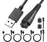 Xiatiaosann Caricabatterie USB da 4,8V di ricambio per Panasonic, cavo di ricarica USB da 4,8V 1,25A per Panasonic RE7-87 RE7-59 ES-RT30 ES-RT40 ES-GA20 ES2065(confezione da 4)