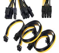 Xiatiaosann Cavo adattatore di alimentazione PCI Express maschio PCI-e 8 pin da 2 pezzi a doppio 2X 8 pin (6+2) maschio (NON compatibile con gli alimentatori Seasonic Sentey e Corsair)