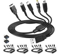 Xiatiaosann Cavo di ricarica USB 5 in 1 per DS Lite/New per 3DS XL/per 3DS X L/per 2DS/per Dsi XL, per NDS/per GBA SP, per PSP 1000 2000 3000 con USB a tipo c