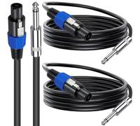 Xiatiaosann Per Speakon cavo altoparlante a 1/4", spina TS da 6,35mm per Speakon cavo altoparlante mono maschio, cavo collegamento amplificatore audio per cavo altoparlante DJ/PA con blocco a torsione