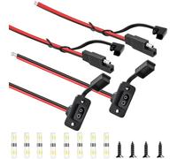 Xiatiaosann SAE Power Socket Sidewall Port Rettangolare SAE Connettore Rapido Cablaggio Adattatore Spina, Cavo di Prolunga SAE 10AWG per Pannello Solare RV Moto Generatore Batteria Caricabatterie