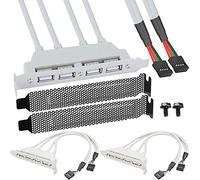 Xiatiaosann Scheda madre 4 porte USB 2.0 staffa del pannello posteriore a doppio cavo di prolunga USB 2.0 a 9 pin per scheda madre 25 cm