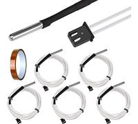 Xiatiaosann Termistore Stampante 3D Sensore di temperatura NTC 100K per E3D V6 Hotend, Termistore di temperatura cartuccia riscaldatore 5 pezzi (1 m/39,4 pollici)