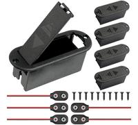 Xiatiaosann Vano portabatteria attivo per basso da 9 V, portabatteria da 9 Volt con cavo connettore batteria di tipo I (confezione da 5)