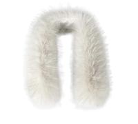 xiatty Collare in pelliccia sintetica da donna per cappuccio di ricambio per cappotto invernale parka giacche unisex come vera pelliccia morbida soffice, bianco, 25.6"/65CM
