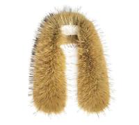 xiatty Collare in pelliccia sintetica da donna per cappuccio di ricambio per cappotto invernale parka giacche unisex come vera pelliccia morbida soffice, Natura, 25.6"/65CM