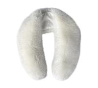 xiatty Sciarpa da donna in finta pelliccia, scialle per l'inverno, scaldacollo, sciarpa avvolgente come vera pelliccia, extra large, bianco, Large