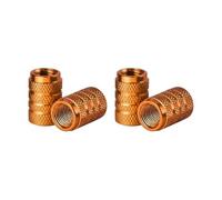 Xiayao 4 Pezzi/Set Tappi Valvola per Pneumatici in Lega di Alluminio Steli Lle Valvole Copriruota per Moto Vite Bulloni(Orange)
