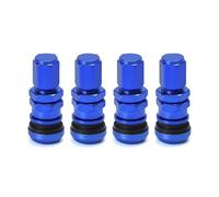 Xiayao 4 Pz/Set Universale L Motociclo Ruota Senza Camera d'Aria Valvola Cappelli Aria Pneumatico Stelo Alluminio Stelo Lla Valvola Ll'aria Vite Bulloni(Blue)
