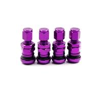 Xiayao Kit Stelo Valvola per Pneumatici con Bullone in Metallo Steli Corti per Valvola Moto 4 Pezzi Vite Bulloni(Purple)