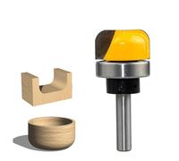 XiBany 1 pz 8mm Gambo 1-1/8 Diametro Vassoio Ciotola Punta del Router Fresa a Naso Tondo con Cuscinetto for la Lavorazione del Legno del Legno