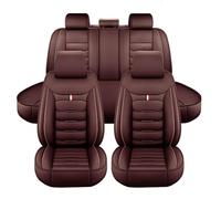 XIBANY Coprisedili Auto per Jeep Patriot 2007 2008 2009-2022, Set Completo 5 Posti, Pelle PU Impermeabile e Traspirante, Protezione Sedili AntiGraffio Antiscivolo,D Coffee