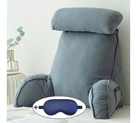 XIBANY Cuscino da Lettura con braccioli e paranuca staccabile,Cuscino per la schiena e la vita,Ottimo per Lavorare,Leggere o Giocare su Letto/Divano/Pavimento