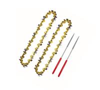 XiBany Kit catena mini motosega da 4 pollici Motoseghe elettriche 043 Calibro 1/4 Passo Catene con rivestimento elettrolitico for strumento di potatura