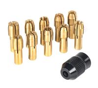 XiBany Mandrino portapinza in ottone mini trapano da 11 pz/lotto for utensile rotante 0,5-3,2 mm in ottone e dado