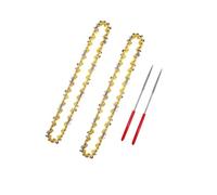 XiBany Nuova sega elettrica a catena for mini motosega in acciaio da 6 pollici da 1/4 di pollice; Passo .043 pollici Calibro 37 collegamenti elettrici Set da 4/5 pezzi con lime (Color : Gold, Size :