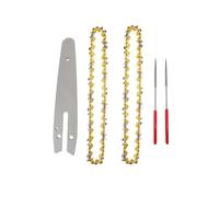 XiBany Nuova sega elettrica a catena for mini motosega in acciaio da 6 pollici da 1/4 di pollice; Passo .043 pollici Calibro 37 collegamenti elettrici Set da 4/5 pezzi con lime (Color : Gold, Size :