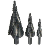XiBany Punta da Trapano a Gradino in Acciaio al Cobalto da 3 Pezzi 4-32MM Set di Punte da Trapano con Gambo a Triangolo a Spirale in Acciaio ad Alta velocità for Cono in Metallo
