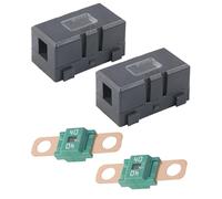 Xibao Fusibili Piatti per Auto,Portafusibili 12v,Porta Fusibili 12 Volt e 2 Pezzi Fusibili Midi Bolt-on ad Alta Corrente,Adatto per Auto,Camion,Veicoli da Costruzione,Autobus e Roulotte (40A)