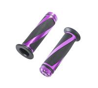 Xibao Manopole Moto,Manopole in CNC Alluminio 7/8 Manubrio,Universale Impugnatura Antiscivolo in Gomma,Adatto alla Maggior Parte di Motociclette, Scooter,Quad Cruiser,Off Road,Biciclette,ecc (Viola)